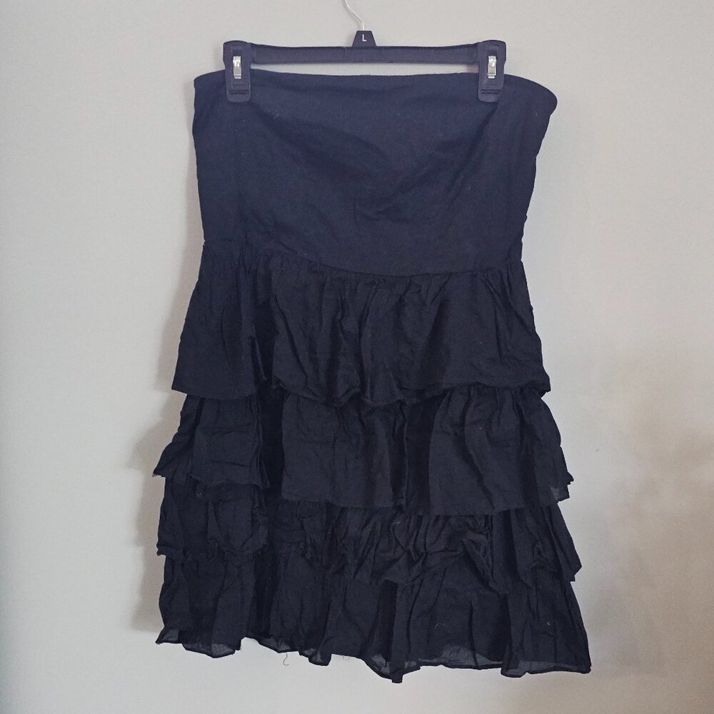 Express Black Strapless Mini Dress